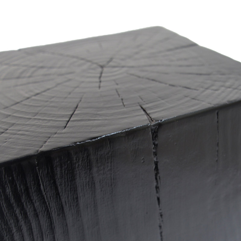 Square-Column MGO End Table, Black