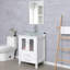 Ensemble de meuble-lavabo simple 24 po avec lavabo vasque, robinet et drain-939466349