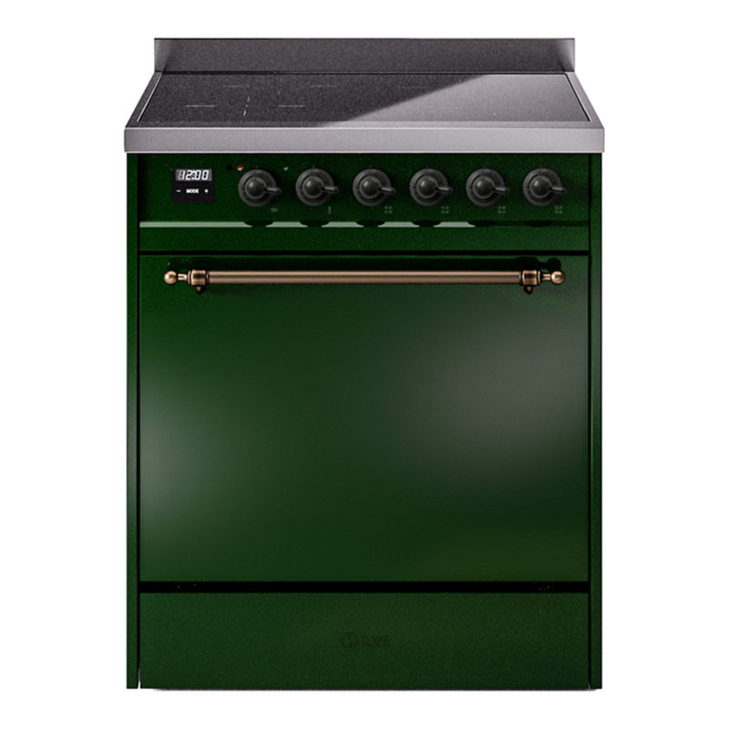 ILVE Nostalgie II 30 in Induction Range, Emerald Green/Bronze