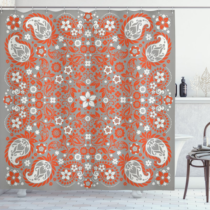Shower Curtain with Hooks Included, Pale Gray