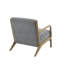Fauteuil Novak rembourré Mid-Century avec accoudoirs et structure en bois, gris-88881715-88881714