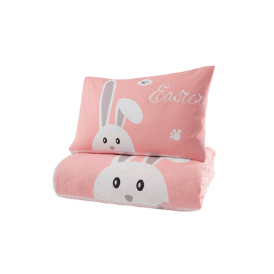 Couvre-lit matelassé luxueux très grand, 76 x 80, 100% coton Ranforce, lavable à la machine | Rose doux, gris et blanc, 320 g / m² pour un confort ultime | Parfait pour un décor de chambre à coucher élégant et un sommeil douillet