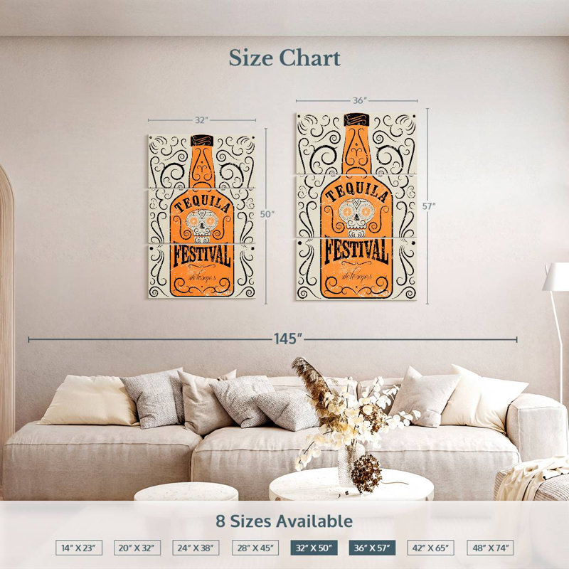 Yarlin Tequila Bottle, 32" H x 20" W