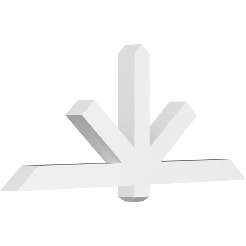 Support de pignon en PVC de qualité architecturale Kennewick, H 25 po x l 60 po (pas: 10/12), P 4 po x F 4 po