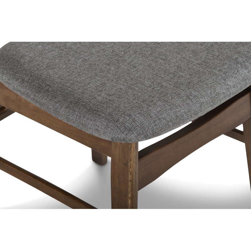 Chaise d'appoint rembourrée Caveney, Gris foncé