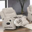 Fauteuil inclinable oscillant en chenille gris clair Galya