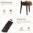 Mid-Century Upholstered Solid Wood Side Chair  Set of 2-1194623117