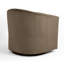 Fauteuil demi-tonneau pivotant rembourré en velours café-2051951904