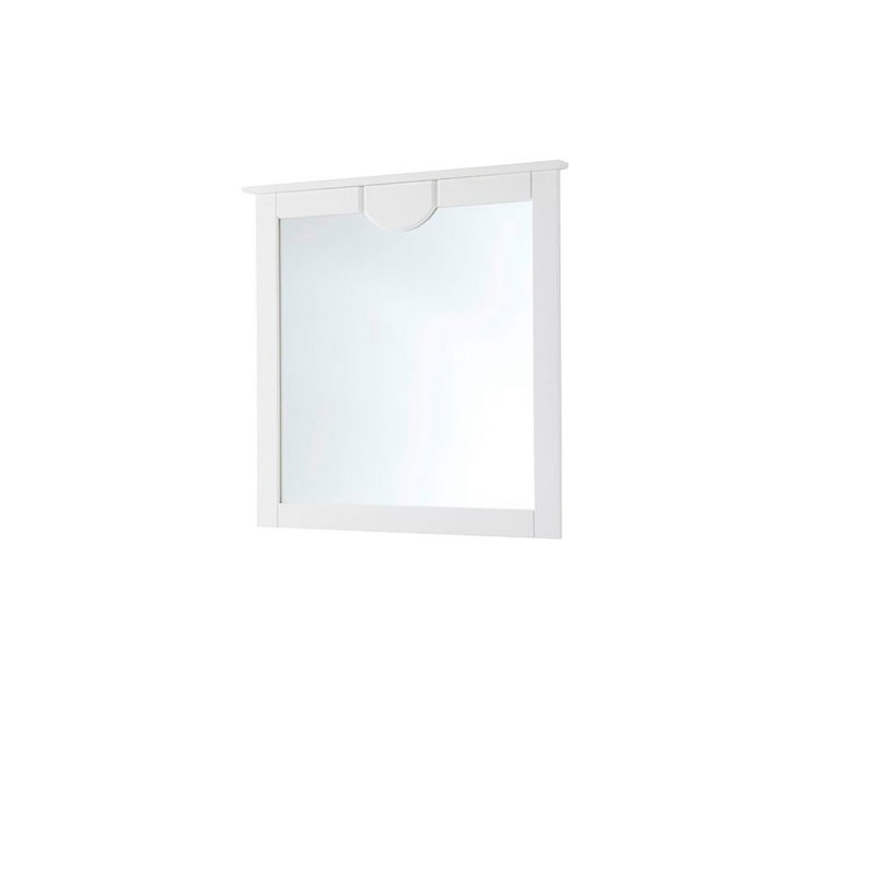 Cactier Wood Wall Mirror, White