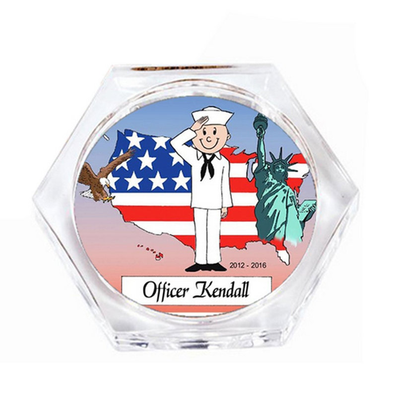 Ensemble de 4 sous-verres personnalisables US Navy, Oui