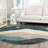 GST Fluid Mountainscape Area Rug – Vibrant Bohemian Accent with Non-Slip Backing-1062239992