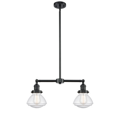 Luminaire suspendu linéaire à 2 lumières pour îlot de cuisine Bungay