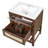 24-Inch Small Space Bathroom Vanity With Ceramic Top, Dark Brown Single Vanity With 1 Deep Drawer And 1 Tip-Out Drawer-593225832