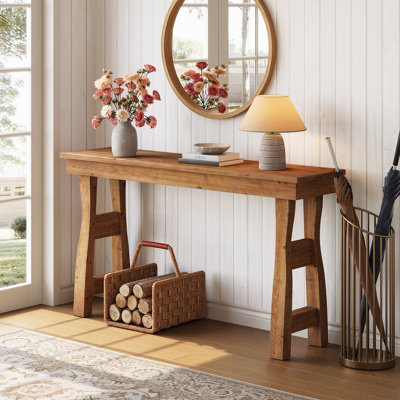 59" Long Console Table, Couch Tables Behind Sofa for Living Room and Foyer