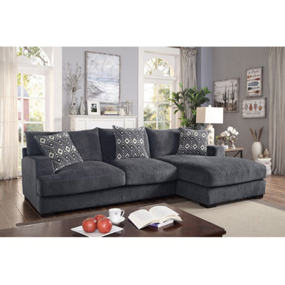 Hetman 115.25" Wide Chenille Sofa & Chaise by Latitude Run