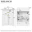 Meuble-lavabo 24 po avec lavabo intégré, blanc, 2 portes, 1 tiroir basculant, design contemporain, rangement spacieux, quincaillerie, installation rapide pour salle de bain au look moderne, compartiments, panneaux, assemblage-133043700
