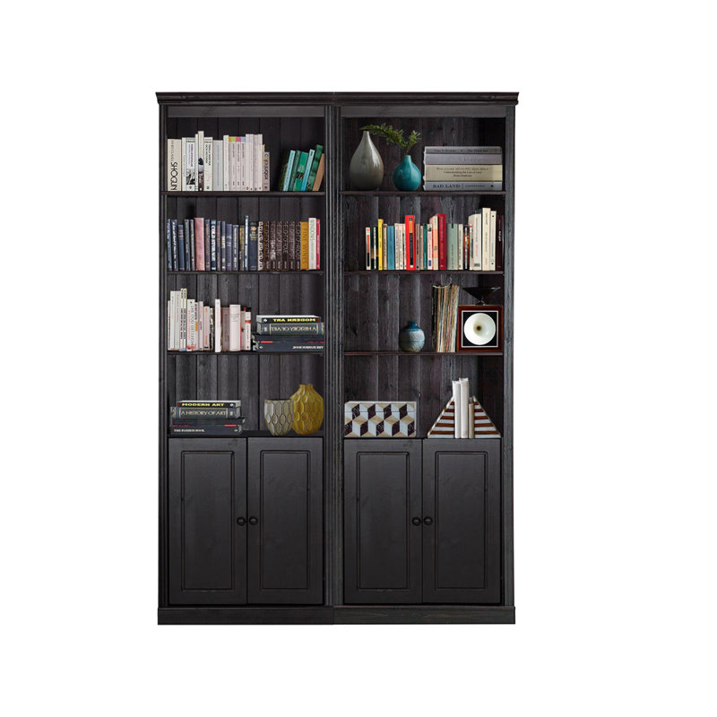 Dejarae 223cm H x 148cm W Library Bookcase, Brown