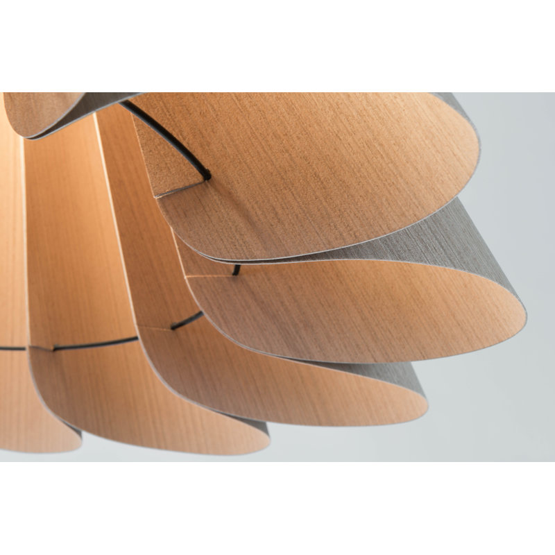 Lora 56 Medium Pendant, Gray Oak, 16.5" H x 27.5" W x 27.5" D