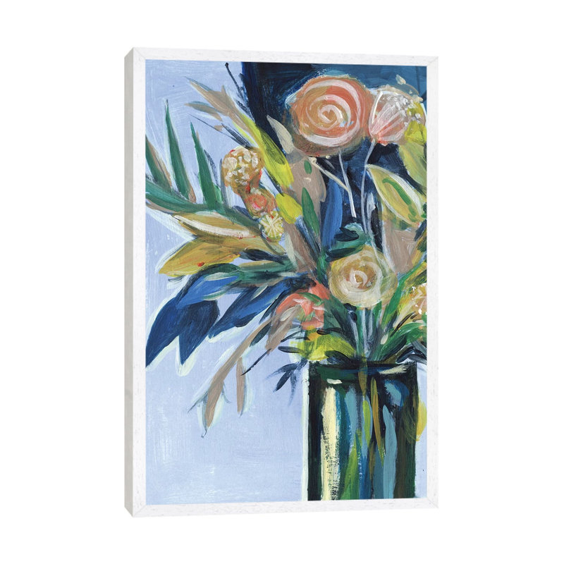 Flowers In A Vase II by Melissa Wang - Gallery-Wrapped Canvas Giclée on Canvas, White Framed, 66.04 cm H x 45.72 cm W