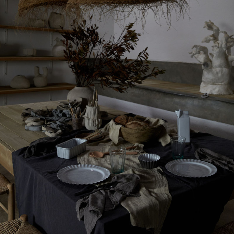 Maria Handmade Tablecloth, Mint