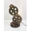 Lampe de table industrielle avec engrenages Steampunk