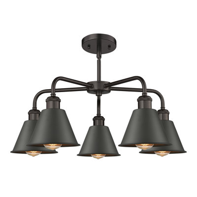 Lustre à 5 lumières en acier à intensité variable Allare