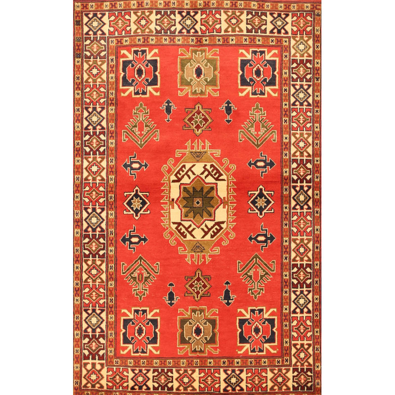 Tapis traditionnel rouge / beige Colitta, Rectangle 8 pi x 12 pi