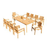 Rectangle 12 - Person 118" Long Teak Dining Set