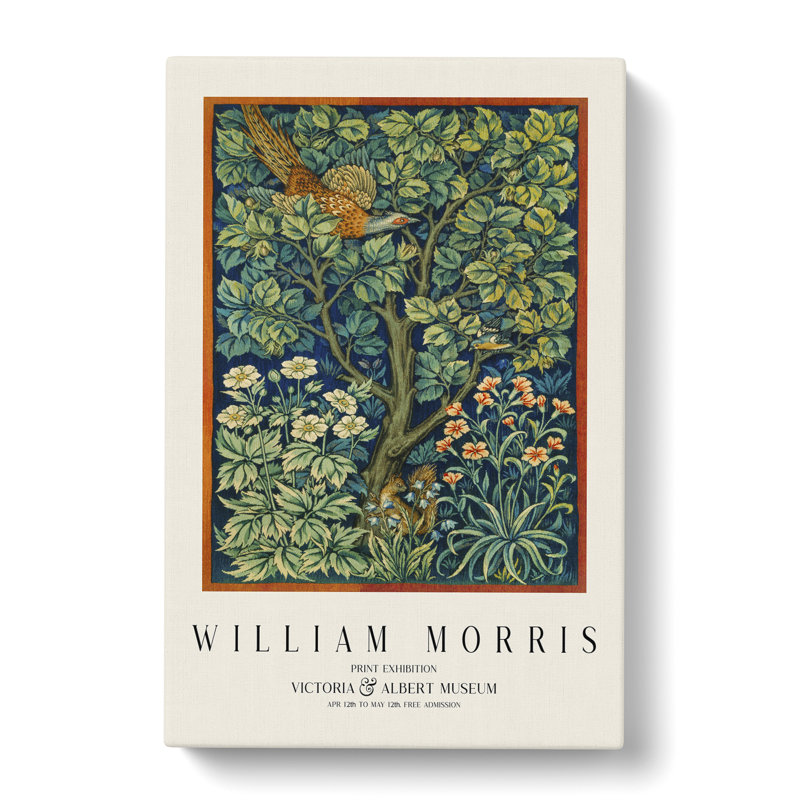 Cock Pheasant by William Morris - Wrapped Canvas Painting, 60cm H x 40cm W x 3cm D