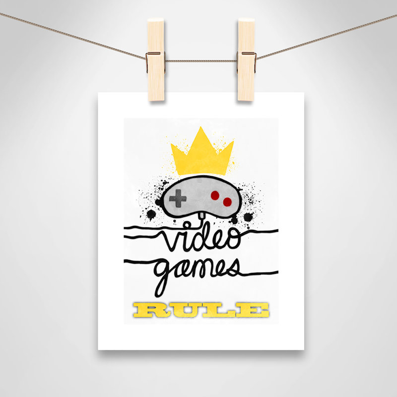 Impression de papier règle de jeux vidéo, H 10 po x l 8 po x P 1 po, Papier