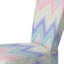 Chaise d'appoint rembourrée multicolore à motif de chevrons horizontaux