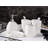 White Ceramic Bathroom Accessory Set