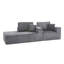 Canapé modulaire de 109 po, canapé modulaire Cloud avec assise profonde, canapé modulaire en forme de L moderne avec méridienne, canapé rembourré pour le salon, sans assemblage-1316383508