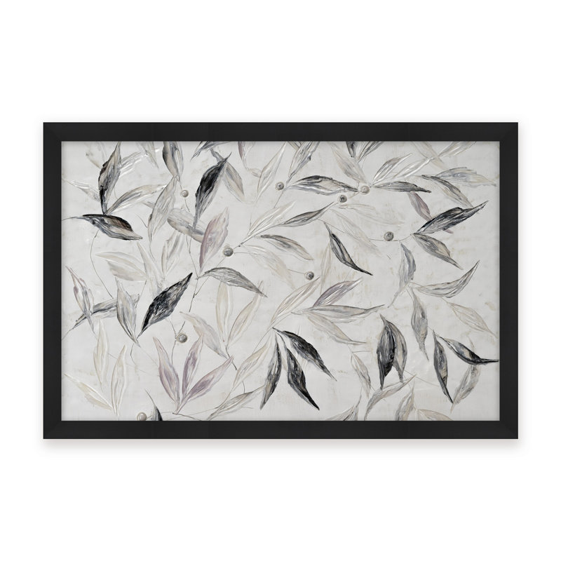 Nature Inspired "Soft Descent" Canvas Wall Art By , 30" H x 40" W x 1.125" D, Framed Matted Print, White