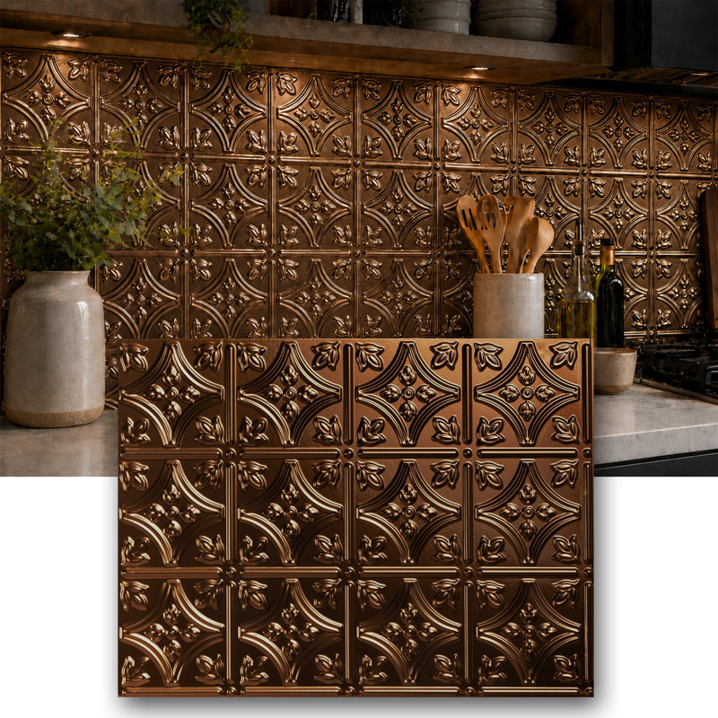 Ensemble de dosseret Savannah 18 po x 24 po - 5 tuiles, 2 garnitures en J et 1 garniture d'angle intérieure