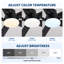 Ventilateur de plafond noir moderne 60 pouces avec éclairage intégré et télécommande, moteur à courant continu homologué ETL