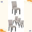Chaises de salle à manger seulement, ensemble de 4 chaises de salle à manger en bois, chaise de cuisine avec siège rembourré, chaise d'appoint rembourrée pour salle à manger