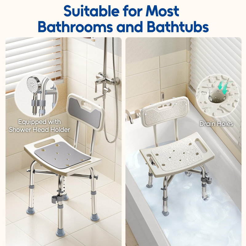 Chaise de douche avec dossier