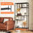 71"H 4 Tier Durable Steel Bookcase, Storage and Display Bookshelf For Home Office and Living Room