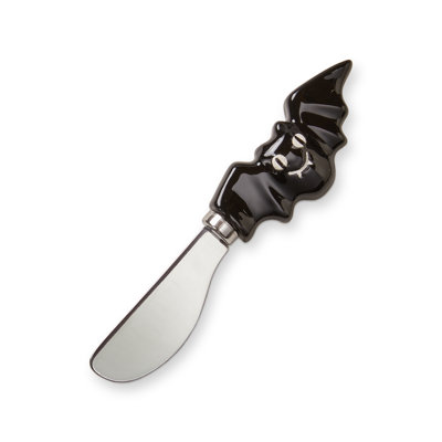 Bat Spreader Black Ceramic Halloween
