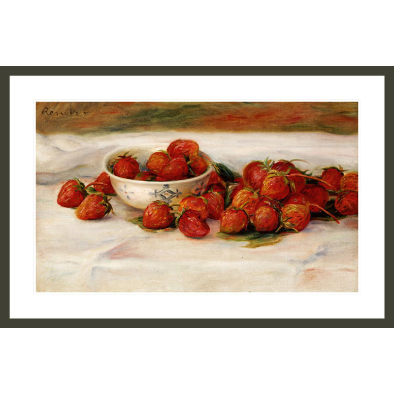 «Strawberries» par Pierre-Auguste Renoir, impression giclée encadrée, H 27,59 po x l 41,5 po