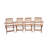 Foldable Patio Dining Set, 4 Folding Chairs, Indoor And Outdoor Universal, Teak