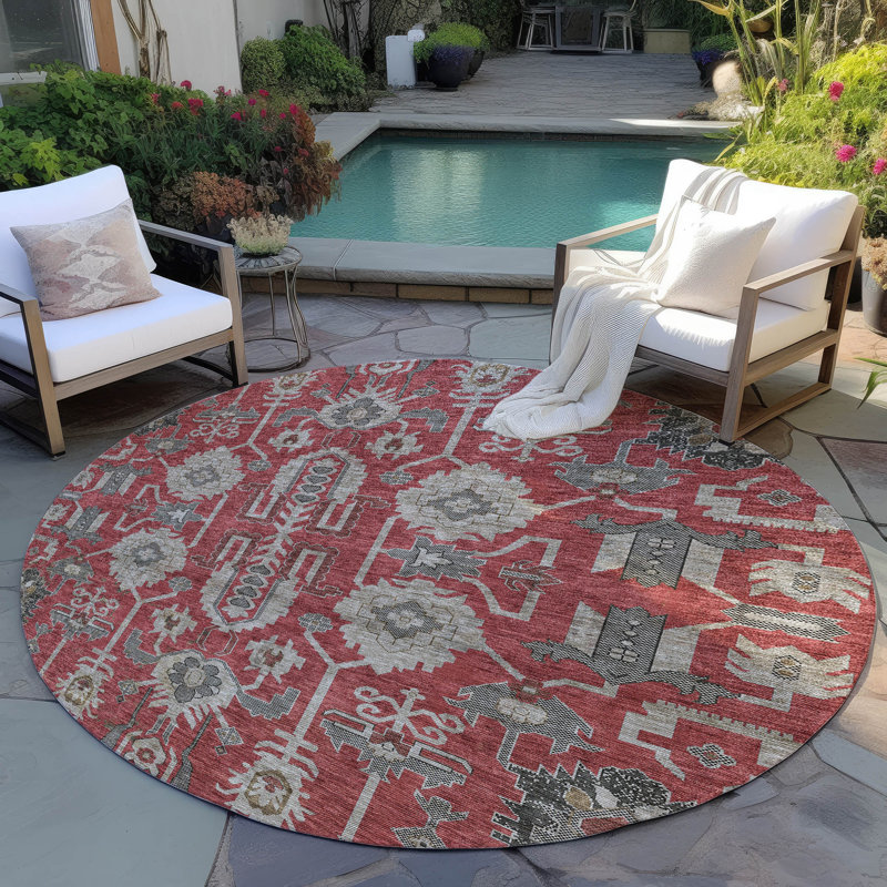 Tapis intérieur / extérieur Myda, Rond 8 pi