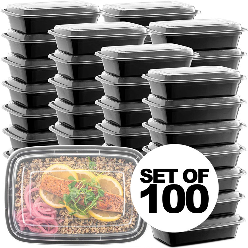 28 oz Rectangular Meal Prep Food Storage Containers