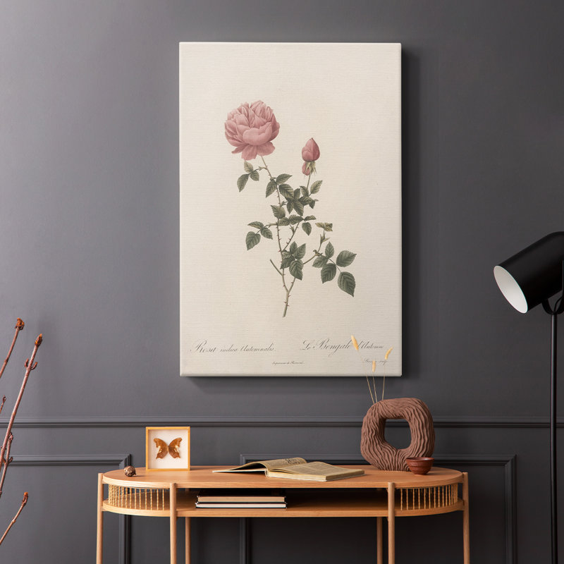 Imprimé floral rétro CXL III - galerie enveloppée Cavas, H 60 po x l 40 po