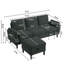Canapé en L 79,72 po en forme de L avec repose-pieds-117027010