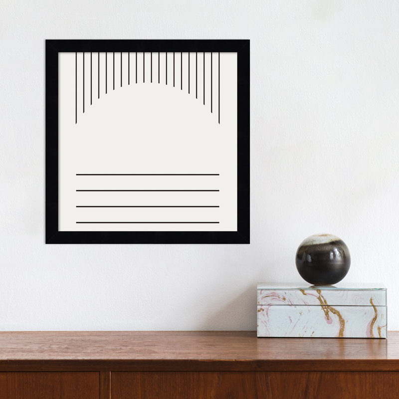Modern Statement Stripes 2 by The Creative Bunch Studio, 21" H x 21" W x 1" D, Black