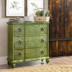 Azur 3 Drawer 37.95 W Dresser Wade Logan Color: Sage Green