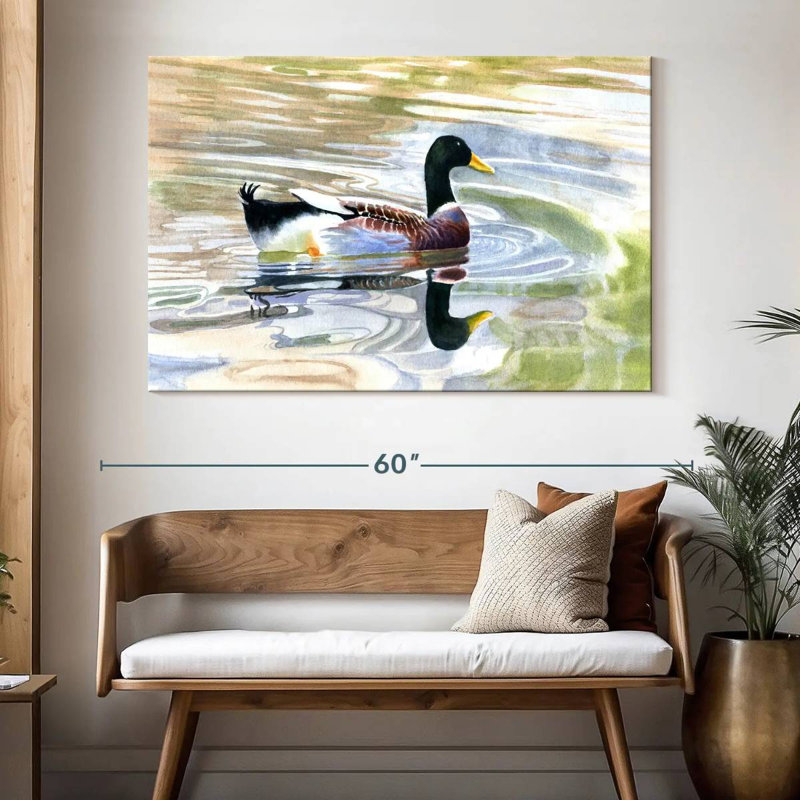 Brampt Duck Water Reflection, 34" H x 51" W