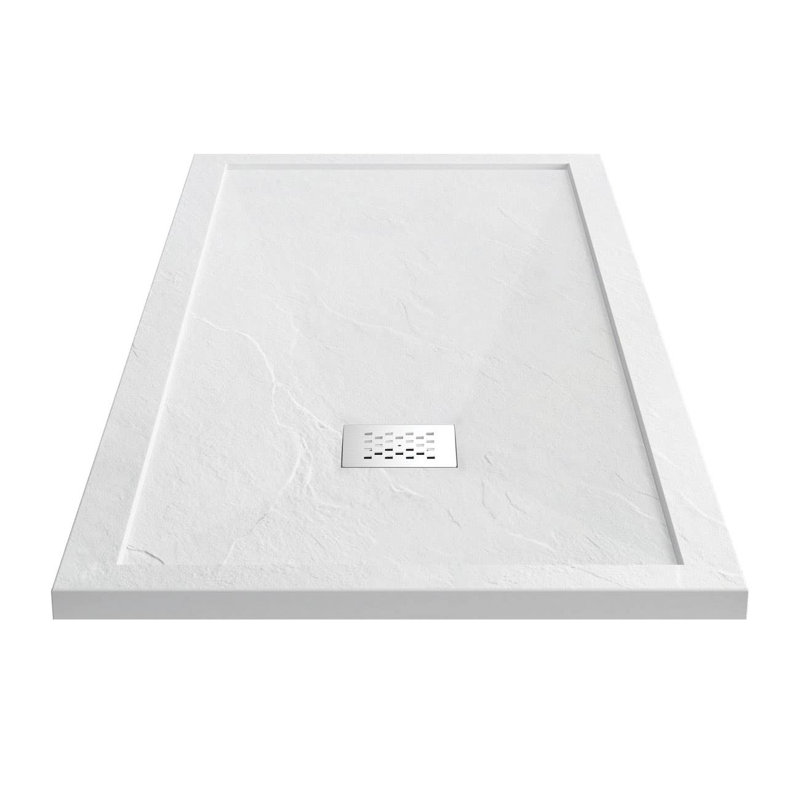 48'' W 32'' D Rectangular Shower Base, White Slate